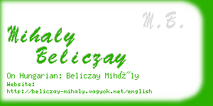 mihaly beliczay business card